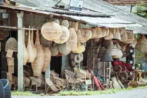 traditional weweldeniya cane market in sri lanka